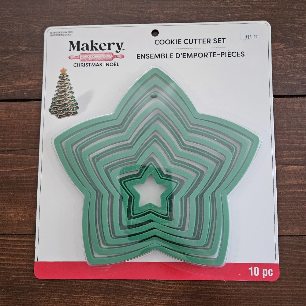 Ashland Makery Stackable Star Christmas Tree Cookie‎ Cutter Set (10 PC) NEW
